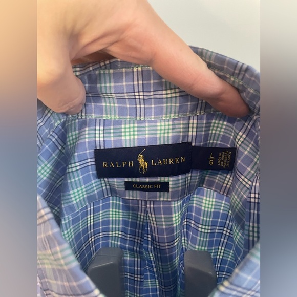 Ralph Lauren Men's Blue Plaid Shirt size large - Picture 5 of 7